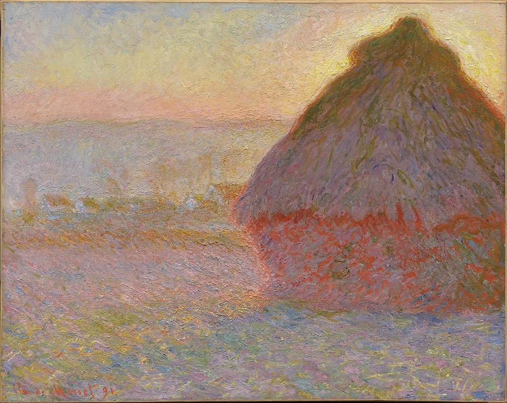 Monet's Wheatstacks Series: Monet's Grainstack, Sunset